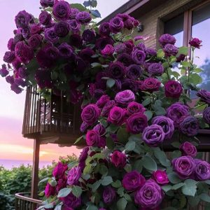 Роза Плетистая Плум Пэшн купить по цене от 610р. в интернет-магазине «Посадика» с доставкой почтой в в Мензелинске и по всей России – [изображение №1].